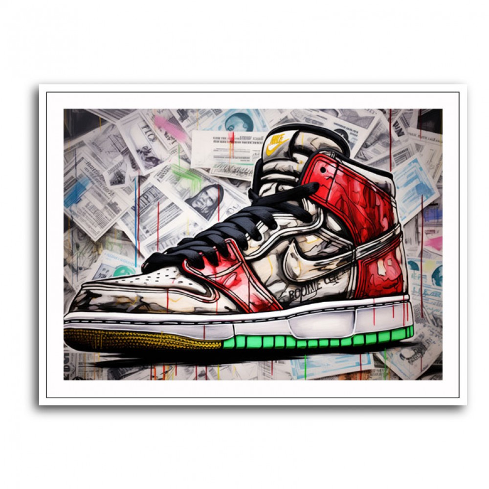 Air Jordan 10 Graffiti Wall Art